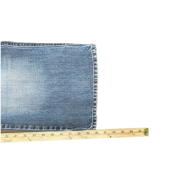 Mavi Men's Denim Jeans Alex Bootcut Lowrise Size 38x30 Distressed Workwear Faded - Picture 10 of 11